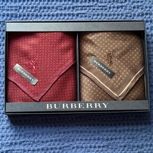 Burberry Handkerchief Gift Set of 2, New in Box